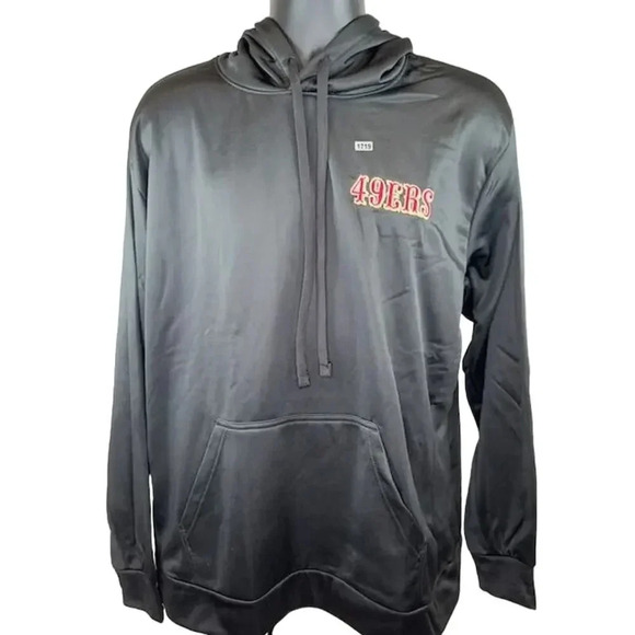 NEW Dunbrooke NFL San Francisco 49ers Pullover Hoodie Athletic Fit Black Mens L